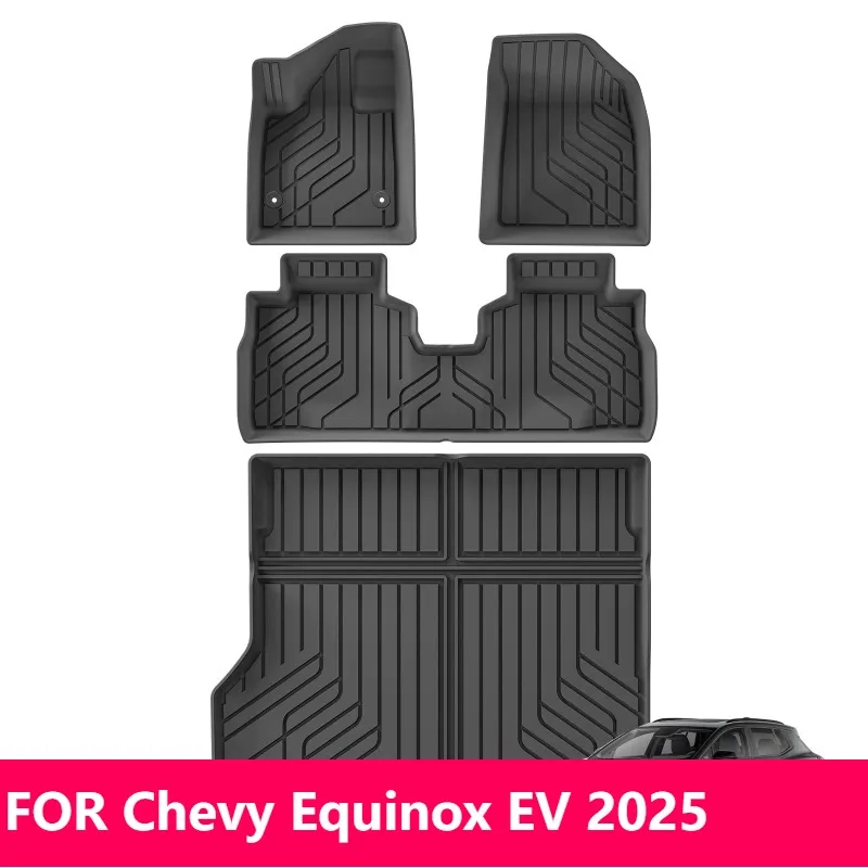 

Для Chevy Equinox EV 2025 TPE 3D коврики водонепроницаемый черный багажник