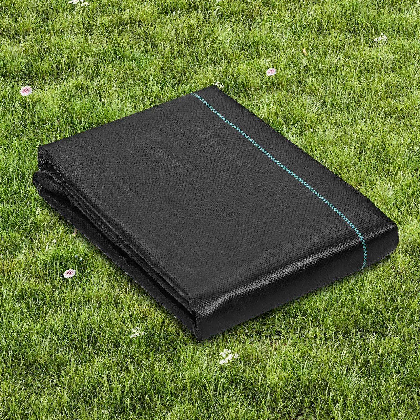 

Weed Barrier Landscape Fabric 4x100FT Heavy Duty Woven PP Weed Control Fabric Black