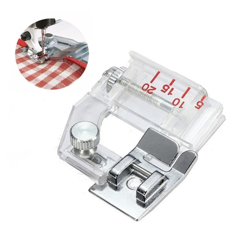 

50pcs Edge Wrapping, Presser Foot Wrapping, Fabric Strip, Presser Foot Multifunctional Adjustable Width Household Sewing