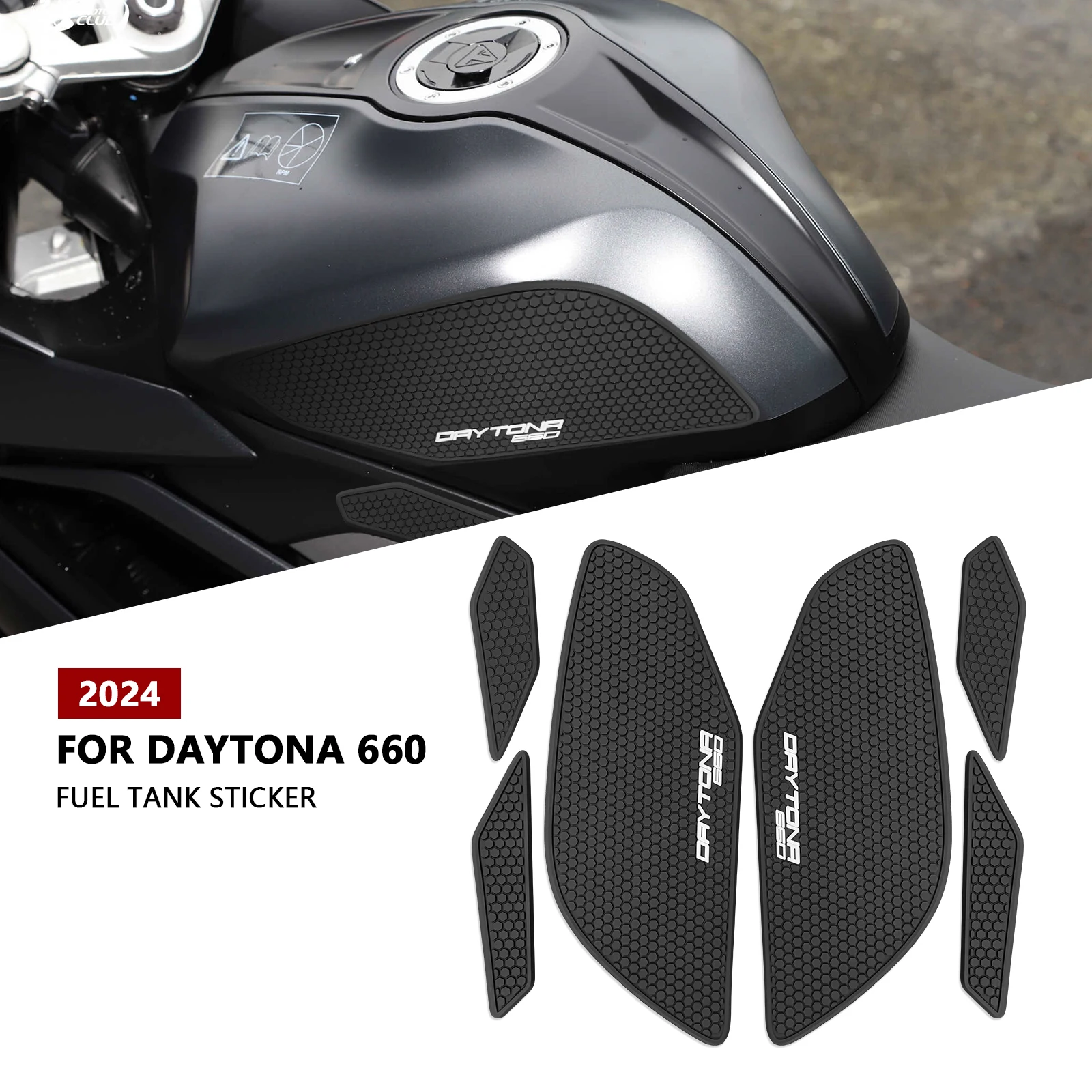 

Для Daytona 660 Daytona 660 2024, аксессуары для мотоциклов, защитная накладка на бак, наклейка, газовая наколенница, тяговая накладка на бак