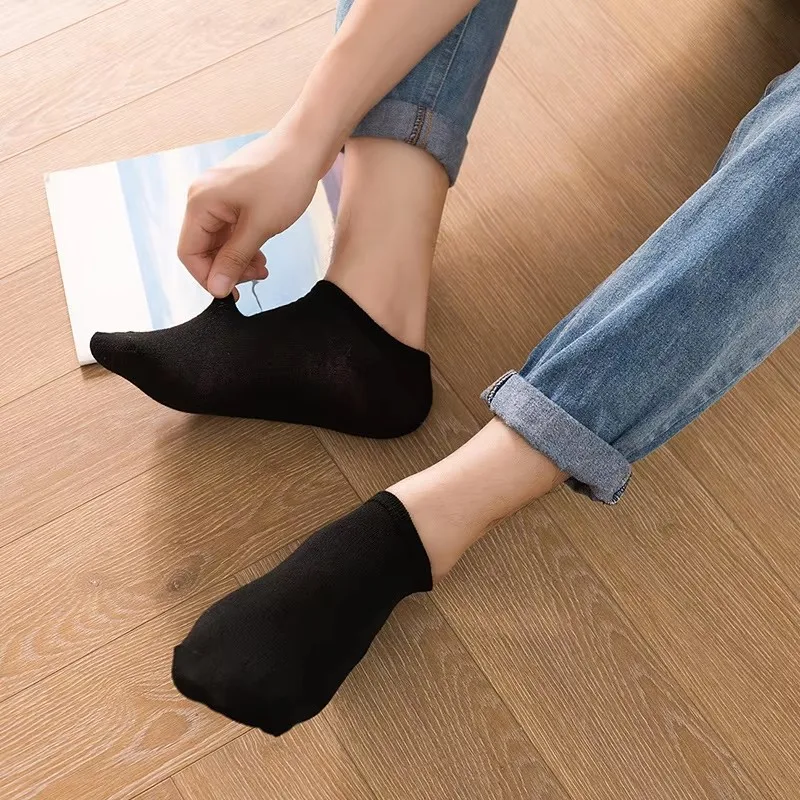 1/5/10 Paar Unisex Damen und Herren Atmungsaktive Sport Einfarbige Bootssocken Schwarz Bequeme Söckchen Weiß Grau