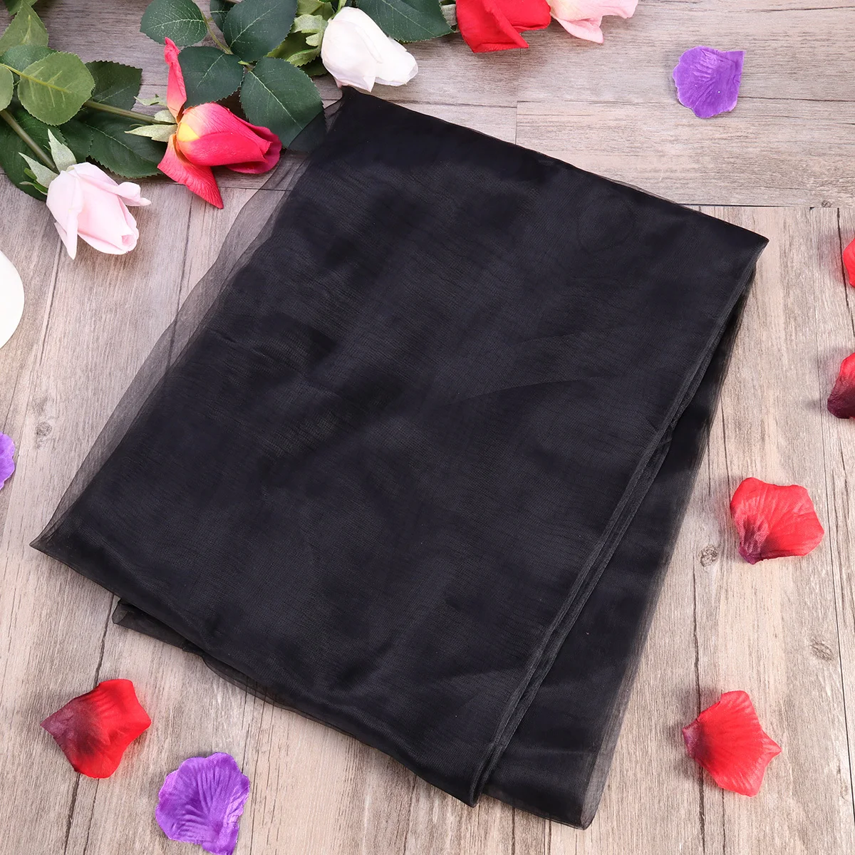 

2 Pcs Sheer Black Curtains Dark Out for Bedroom Polyester Window