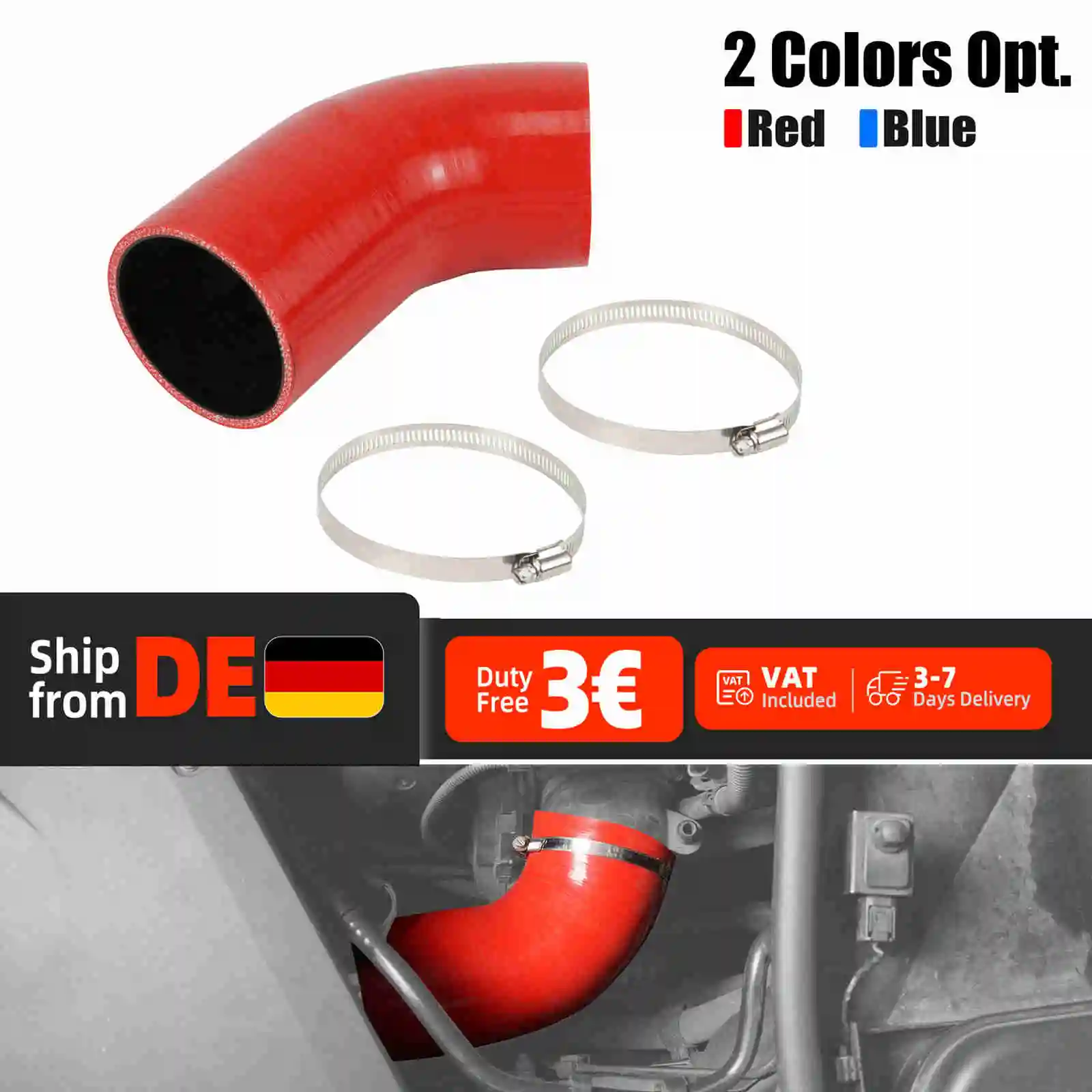 BEVINSEE Tubo Flessibile in Silicone per Presa d'Aria per Motori BMW E90 E91 E92 E93 E82 E88 E84 X1 N51 N52 N52N – Sostituzione Tubo di Aspirazione