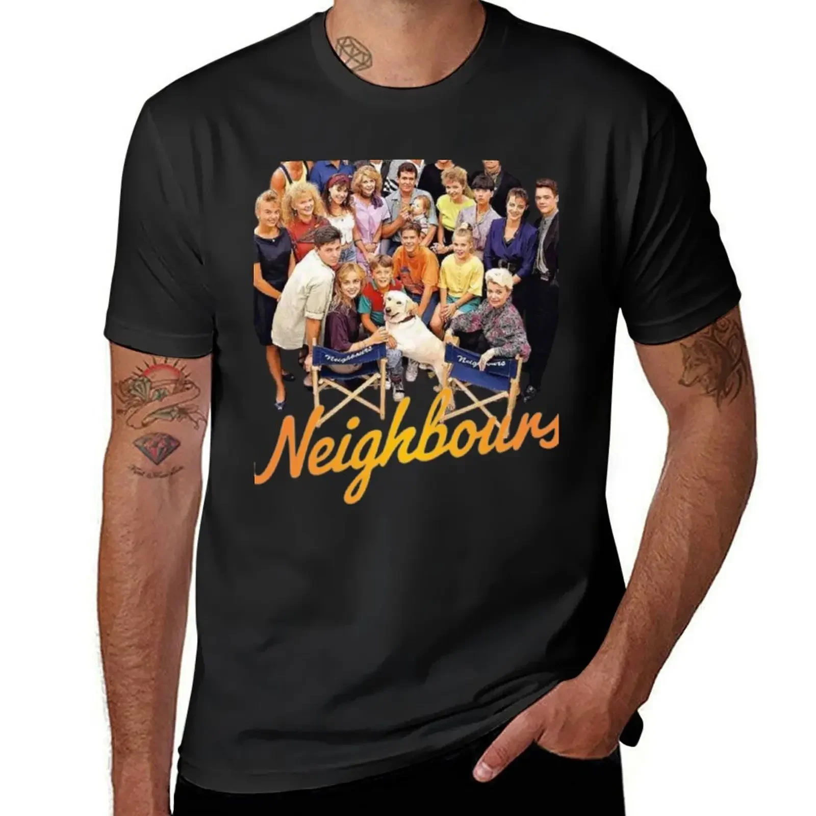 neighbours tv show ramsay street T-Shirt korean fashion Aesthetic clothing Short sleeve tee t shirts for men pack