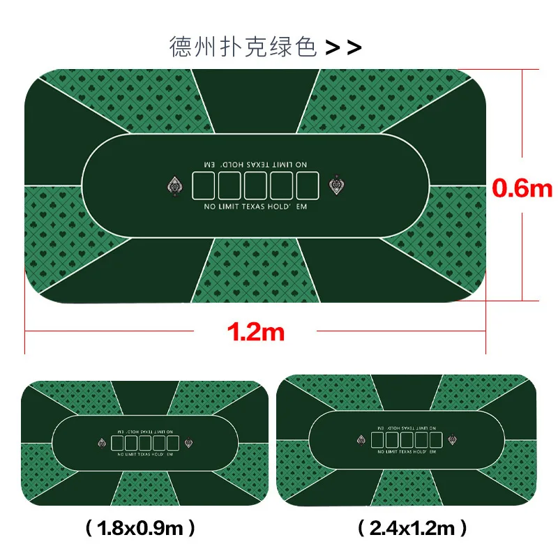 Texas Hold'em Large XXL Rubber Non-slip Waterproof Portable Table Pad Poker Mouse Pad Keyboard Office Table Game Players Layout