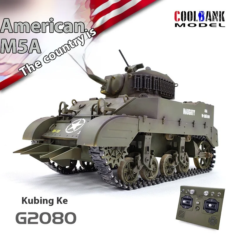 Kubing Ke Cross Border Stuart M5a1 Electric Remote Control Tank Smoke Simulation Military Model Toy In The United States