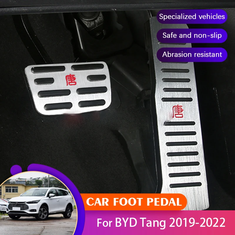 

Car Pedals Covers For BYD Tang Tan EV II 2019 2020 2021 2022 Car Brake Clutch Foot Pedals Pad Cover Acessories Aluminum Alloy