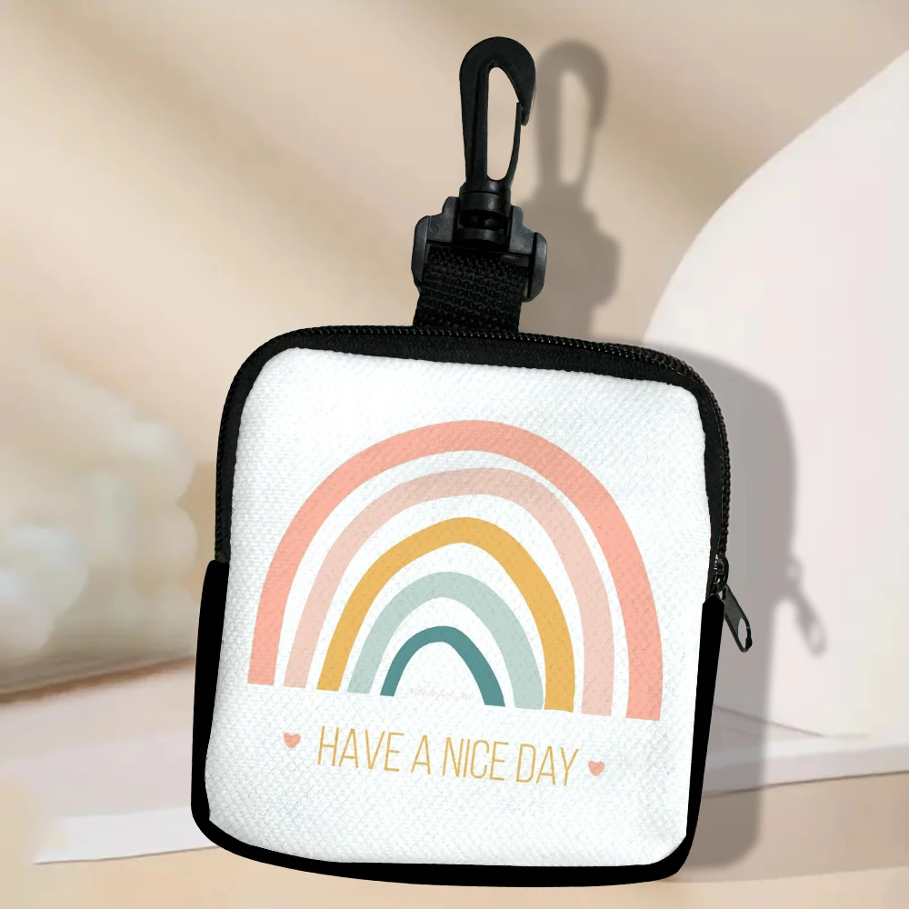 

Bohemian ID Credit Card Holder Storage Bag Zipper Pouch Small Coin Purse Travel Organizer Lipstick Bag 7.2