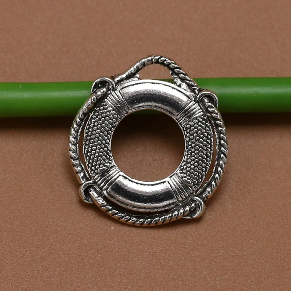 

20Pcs Alloy Life Ring Shape Pendants Necklace Bracelet DIY Charm Pendant Set Jewelry Making Craft Accessory Alloy Pendant Charm