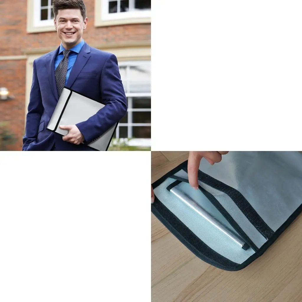  Heat Insulation Fiberglass File Bag Waterproof Fireproof Document Pouches For Certificates Documents Passports Valuables
