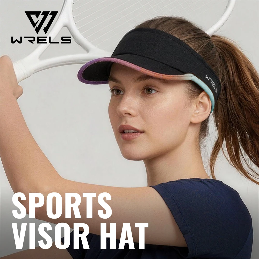 

WRELS Sun Visor Hat Summer Breathable UV Protection Running Empty Top Hat Outdoor Sports Quickly Dry Cool Tennis Sun Cap