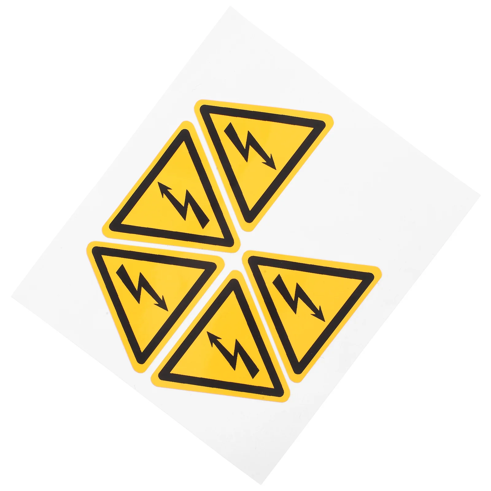 5Pcs Electrical Shock Warning Signs Durable PVC High Voltage Sign for Warning Safety Caution Stickers Electrical Panel Labels
