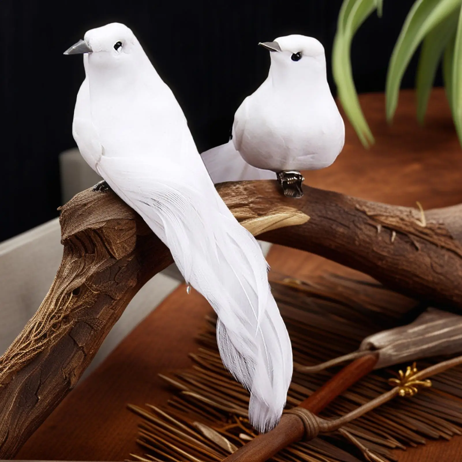 Simulation Doves Garden Decoration Creative Lawn Figurine Ornament Animal Bird Outdoor Garden Party Prop Decoration