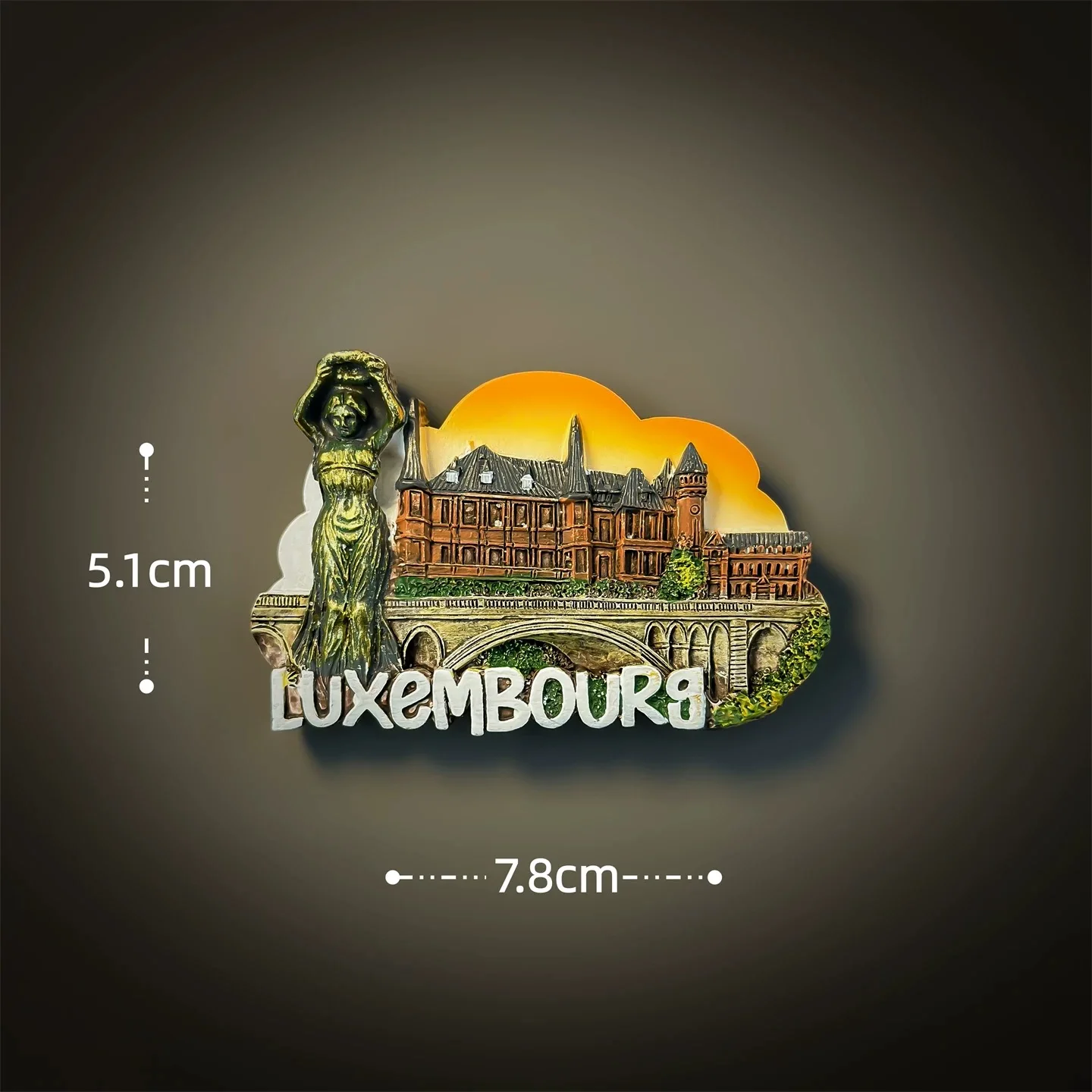 Europe Luxembourg 3D Fridge Magnets Tourism Souvenir Refrigerator Magnets Sticker Collection Handicraft Decoration Articles