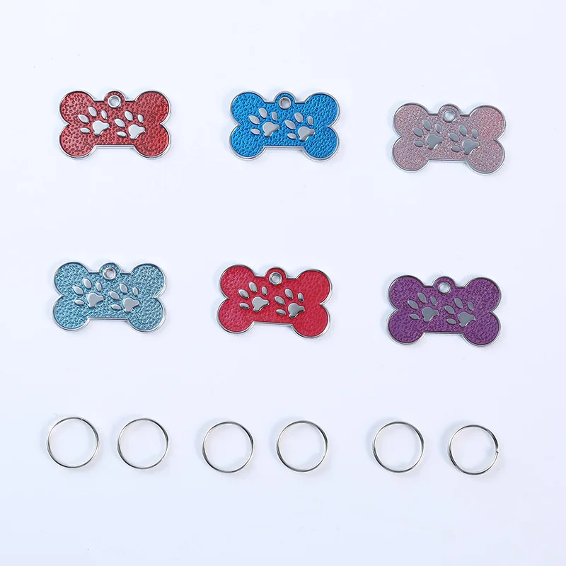 علامة كلب شخصية موضة مخصصة جرو باو معرف العلامات نقش مجاني اسم مكافحة خسر قلادة القط العلامات كلب اكسسوارات