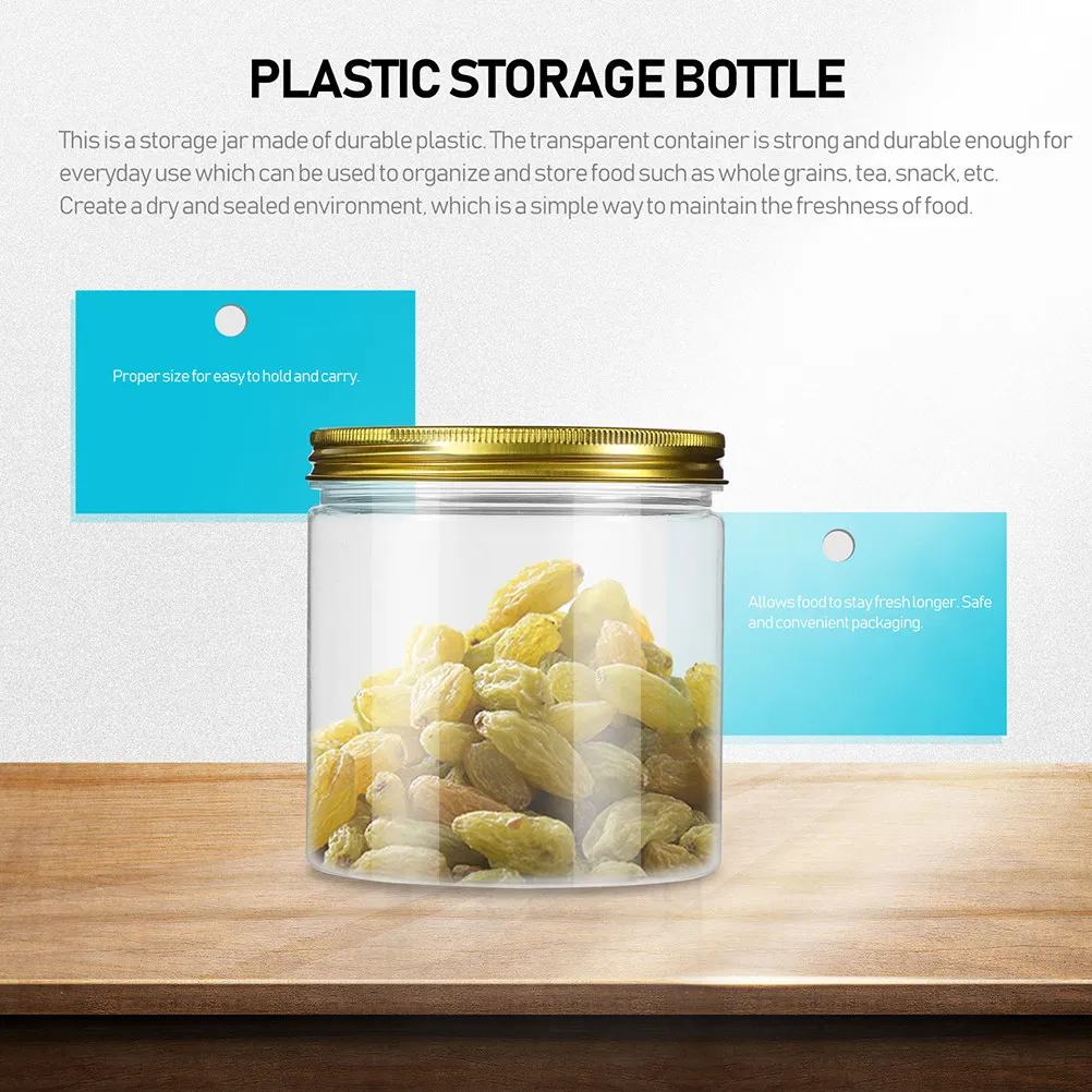 20Pcs Transparent Plastic Storage Jars Wide Mouth Empty Containers for Tea Leaves Coffee Beans Facial Mask Wax Cream Anti-Insect view 4
