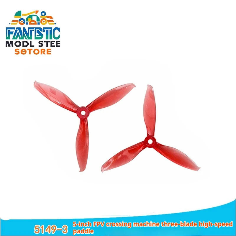 2 Pairs Of Gemfan Three Bladed 5149-3 5-Inch Fpv Crossing Aircraft With High-Speed Propeller For Effective Shock Absorption