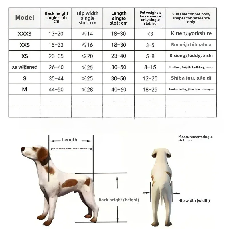 Dog Wheelchair Hind Limb Paralysis Rehabilitation Wheelchair Walker Disabled Car Elderly Assisted Teddy Pet Dog Dog Hind Leg