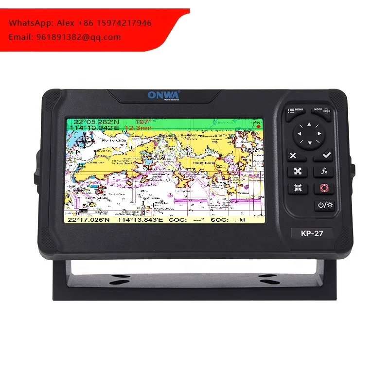

2025 ONWA KP-27 7-дюймовый GPS-картплоттер с поддержкой 12В/24В и NMEA2000