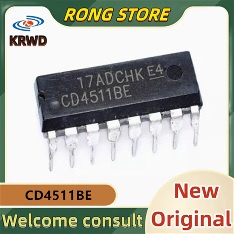 IC رقاقة أصلية ، cd4511ped ، CD4511 ، DIP14 ، جديد ، 20 من ، من