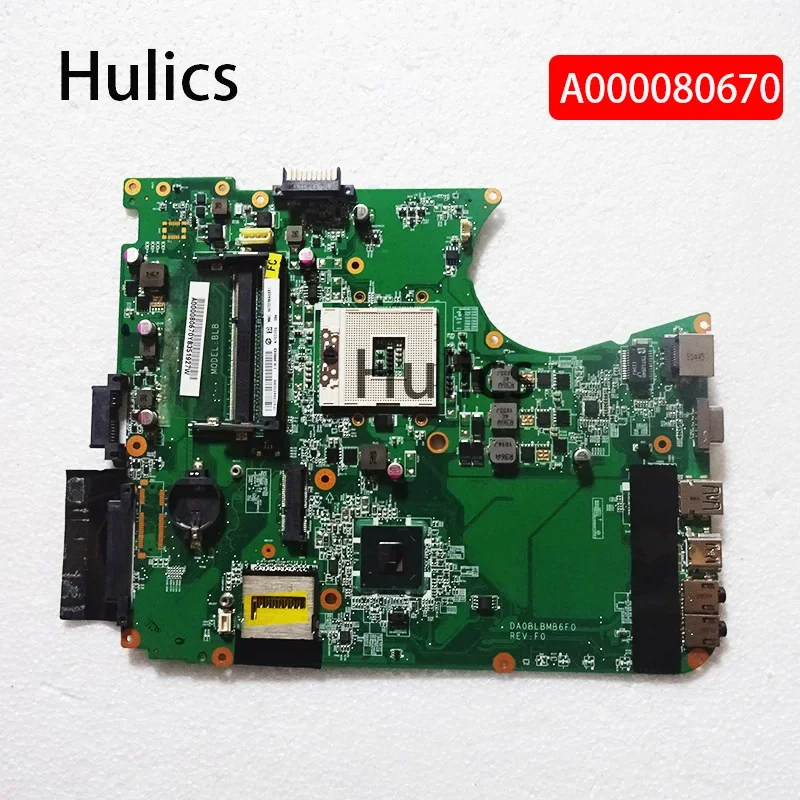 Hulics Used DA0BLBMB6F0 Laptop Motherboard For Toshiba Satellite L750 L755 A000080670 Mainboard DDR3 Main Board