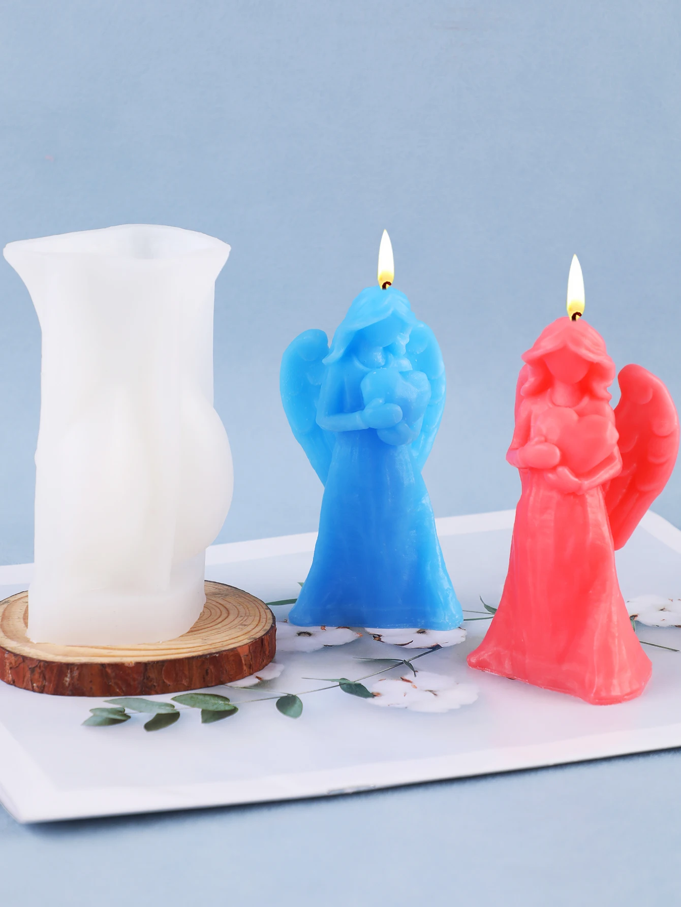 

Силиконовая форма для свечи своими руками; форма для ароматической свечи в форме ангела в форме сердца