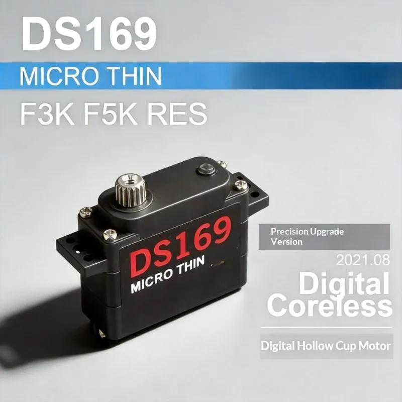 DS169 9g Ultra Thin Digital Servo, Micro Flap Aileron Wing Servo for F3K F5K RC Glider Sailplane