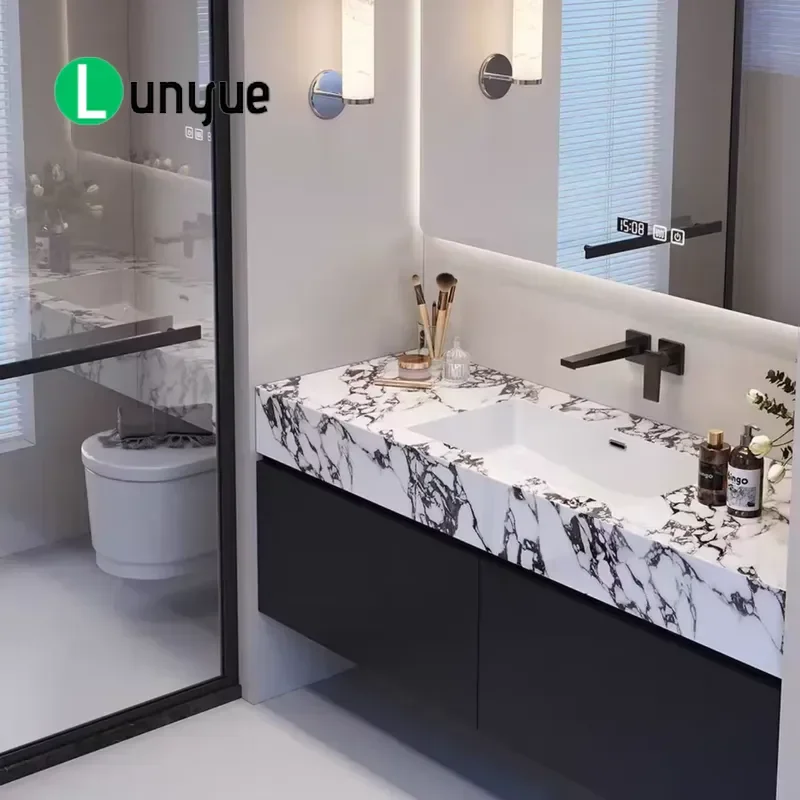 70cm 90cm 120cm Floating Bathroom Vanity Cabinet with Integrated Washbasin Simple Modern Wall Hung Sink Unit for Home Hotel