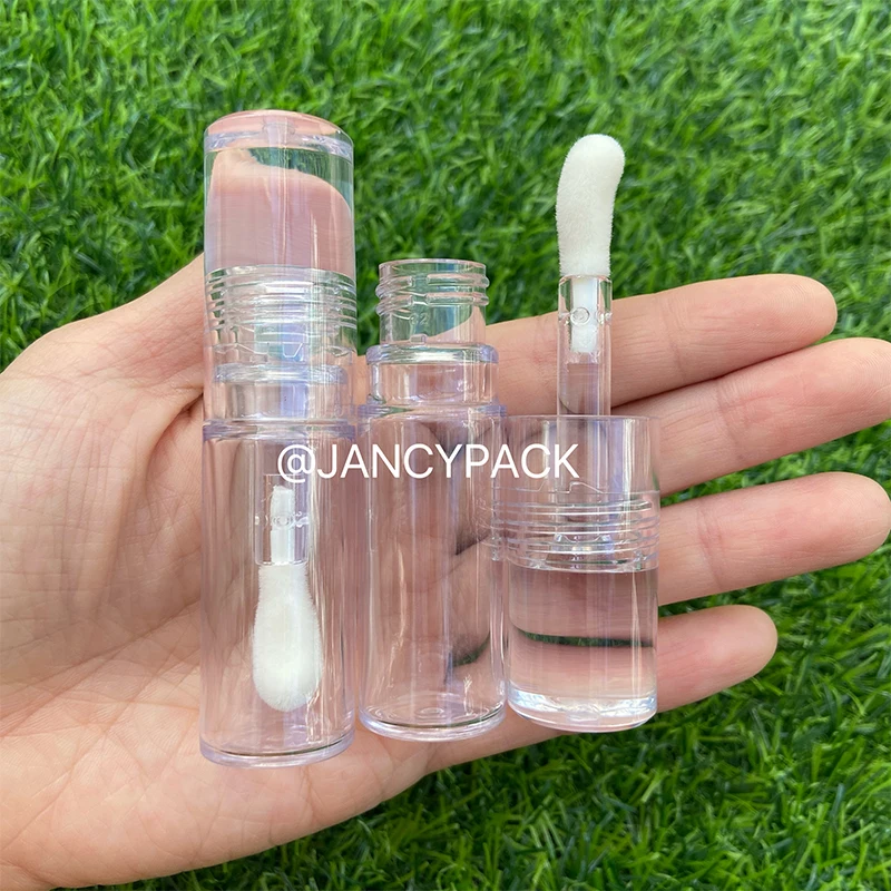 8.5ml full clear round Empty Lip Gloss Tube Clear Lip Balm Bottle Refillable Eyelash Growth Liquid Cosmetic Containers Lipstick