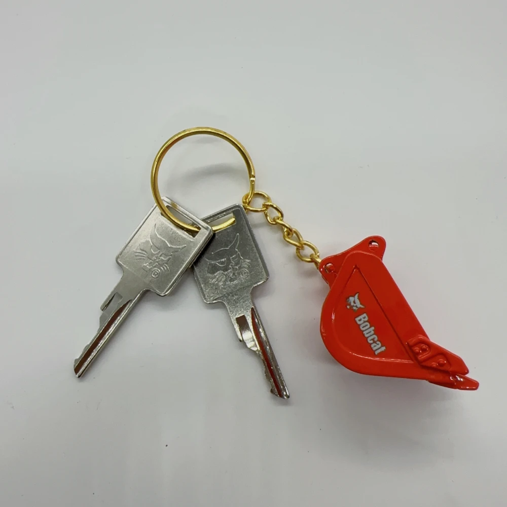 For Bobcat key S550 s185 skid steer loader sweeper key s331/S160 excavator Heavy Equipment Keychain