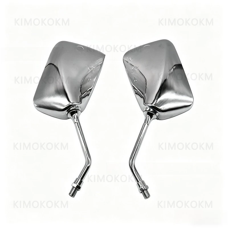 Pair Universal Rectangle Motorcycle Rearview Mirrors 10mm Retrovisor Moto Mirror Moto for Honda Motorbike Scooter E-Bike
