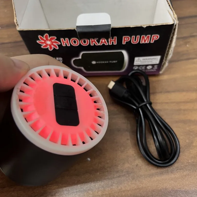 شيشة الشيشة كاتب USB شحن مع أضواء LED بطارية قابلة للشحن أواني مضخة هواء قوية توفير التنفس ملحقات تشيتشا #4