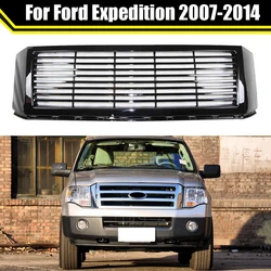 Gloss Black Car Front Grille For Ford Expedition 2007-2014 Upper Racing Facelift Mesh Bumper Mask ABS Grills Grid Shell Trim