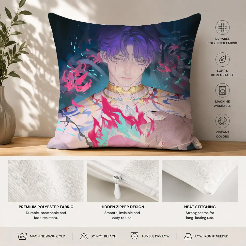 Game L-Love And Deepspace Cushion Cover 40x40cm Square Decorative Sofa Cushion Cover Bedroom Living Room Home Decor Gift