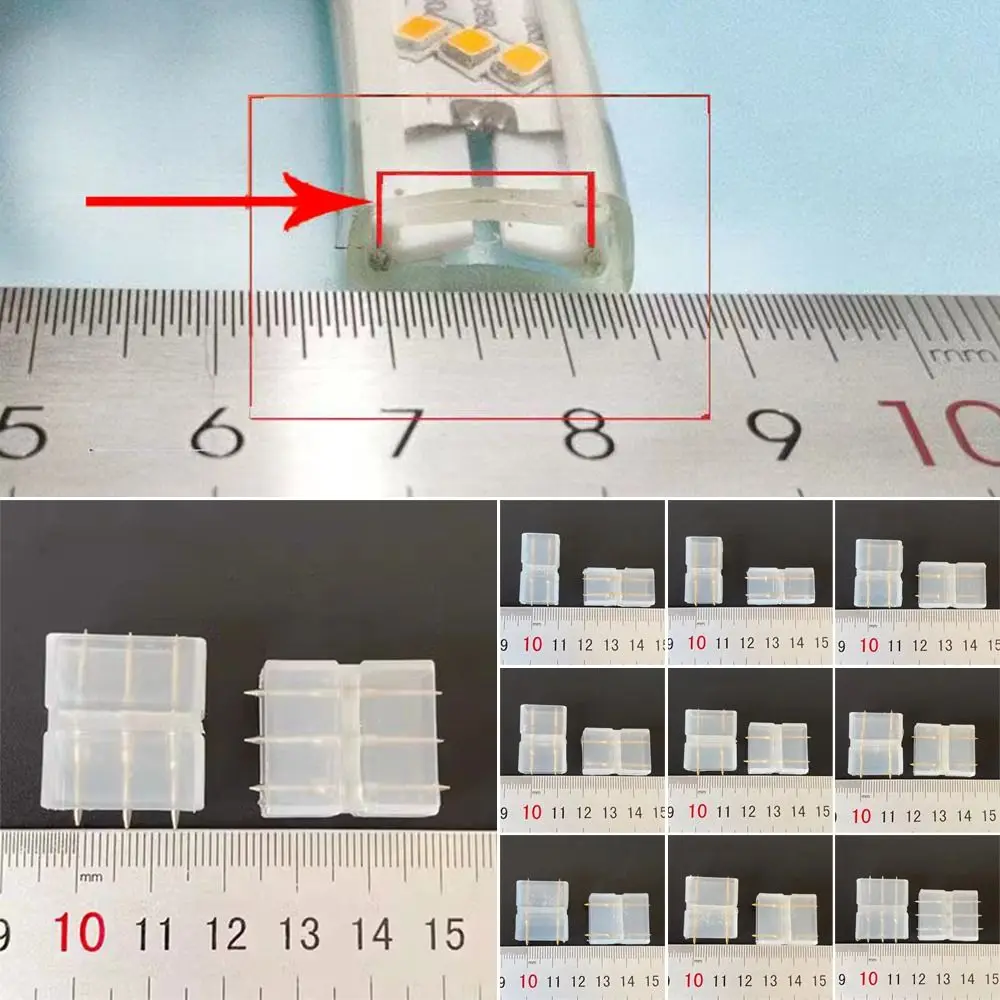 Gold RGB Connector Durable Copper 2 Pin 3Pin Terminals Connector 6mm 7mm 8mm 9mm 10mm LED Strip Connector LED Strip