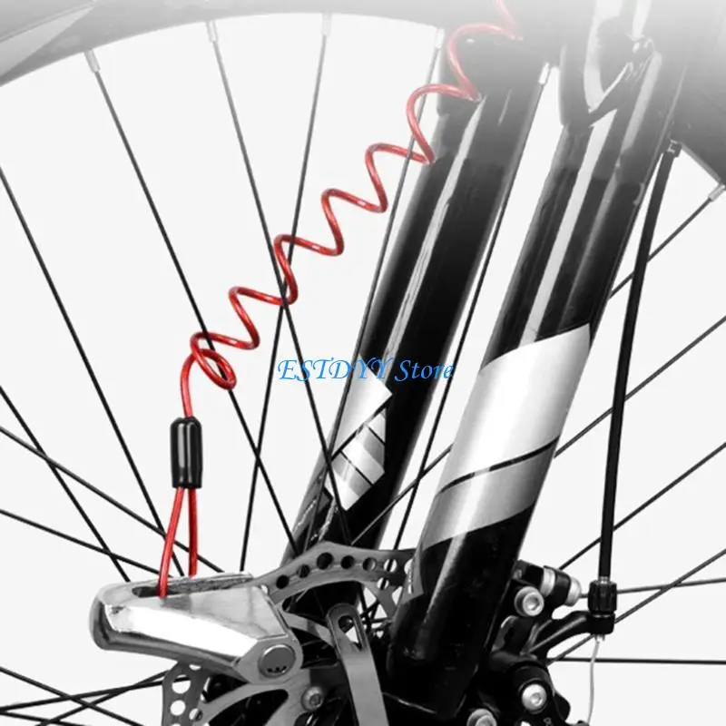 

G6DE Bike Security Cable, Anti-Theft Safety Steel Wire Rope Spring Lock Cable