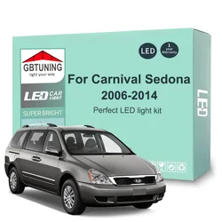 15Pcs Cars Accessories For KIA Carnival Sedona 2006 2007 2008 2009 2010 2011 2012 2013 2014 Canbus LED Interior Light Bulb Tools