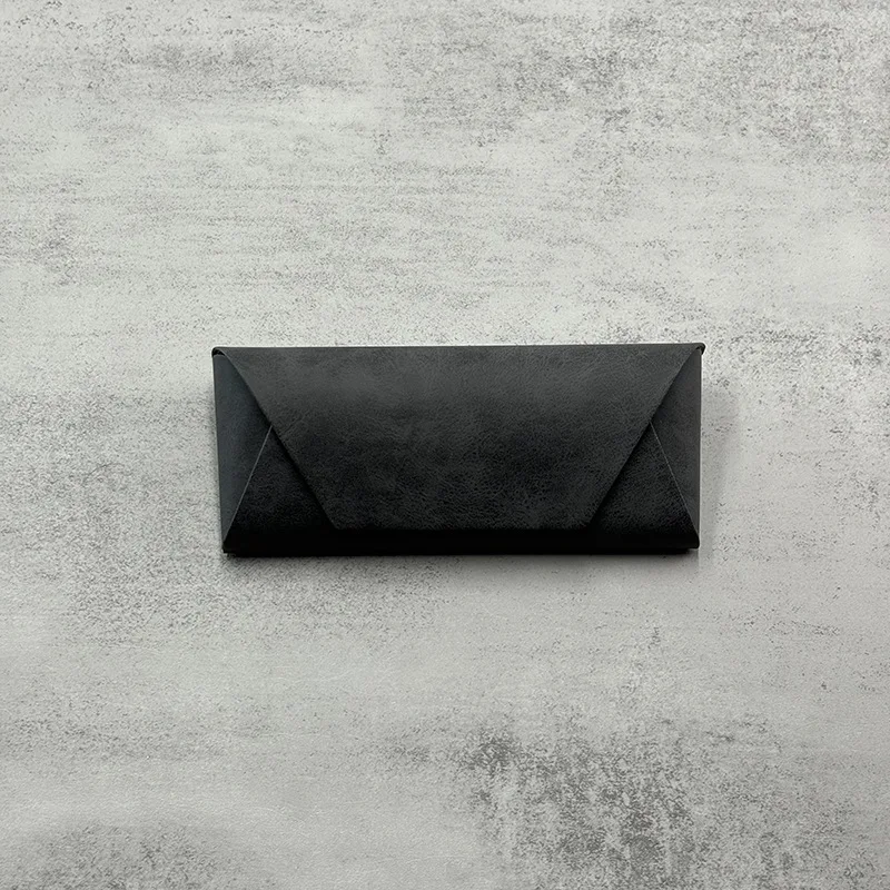 Korean Style Retro Simple Magnetic Glasses Case Portable Handmade Soft Shell Glasses Case