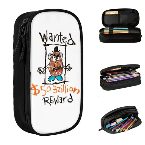 Lovely Toy Story Wanted Mr.Potato Head Pencil case, Portalápices para estudiantes, bolsas de gran capacidad, suministros de papelería