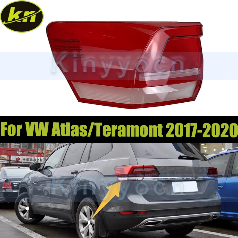 Rear Bumper Outside Taillight Cover Shell For VW Atlas/Teramont 2017-2020 Tail Lamp Cover Turn Signal Stop Light Mask