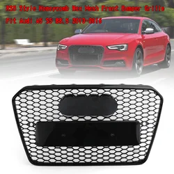 RS5 Style Honeycomb Hex Mesh Front Bumper Grille Fit Audi A5 S5 B8.5 2013-2016