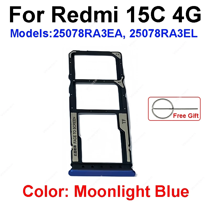For Xiaomi Redmi 15 15C 4G 5G Internal SIM Card Tray Reader and Socket Complete SIM Card Reader Holder Holder Module image 3