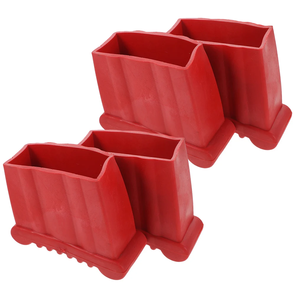 

4pcs Rubber Protector Anti Foot Elevator Boots Cushion Pads Folding Aluminum Alloy Large Feet Non Ladder