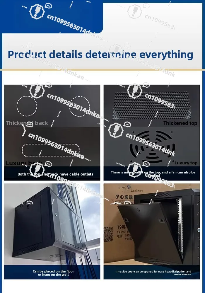 6U9u Weak Current Box Network Cabinet Small 15u Household Wall-mounted Monitor Equipment Wiring Distribution and Control 12u