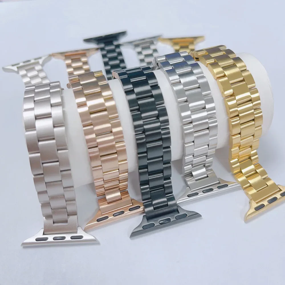 سوار رفيع من الفولاذ المقاوم للصدأ لساعة أبل 38/40/41 ملم، سوار معصم بديل معدني قابل للتعديل لسلسلة IWatch Ultra SE 987654321