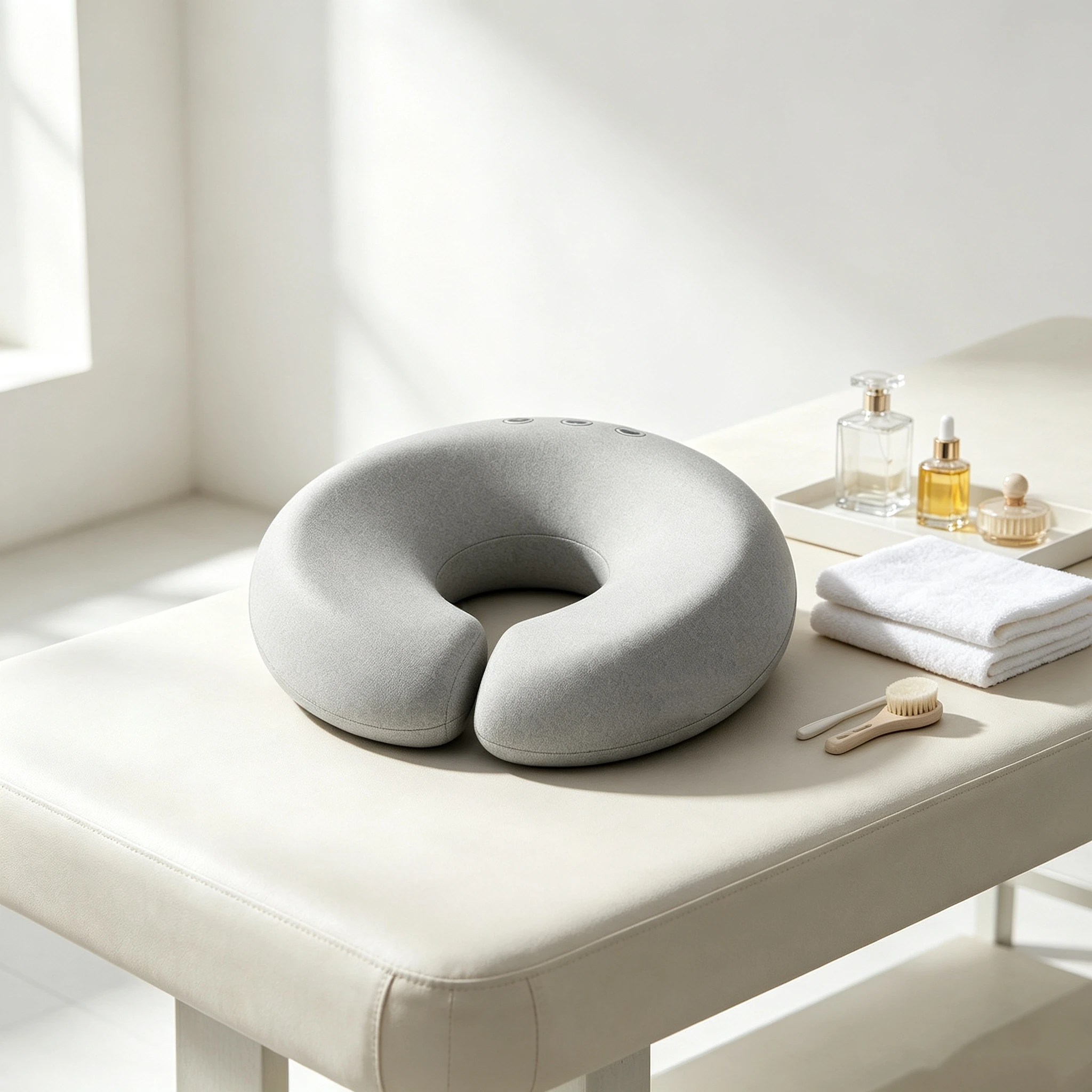 Contour Face Pillow with Ergonomic Neck Facial Support Cushion Soft Massage Face Relax Memory Foam Headrest Beauty Salon Cushion