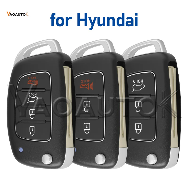 Caso remoto 3/4 botões habitação para hyundai hb20 santa fe ix35 ix45 acento i40 solaris flip chave do carro escudo brinquedo40 chave fob capa