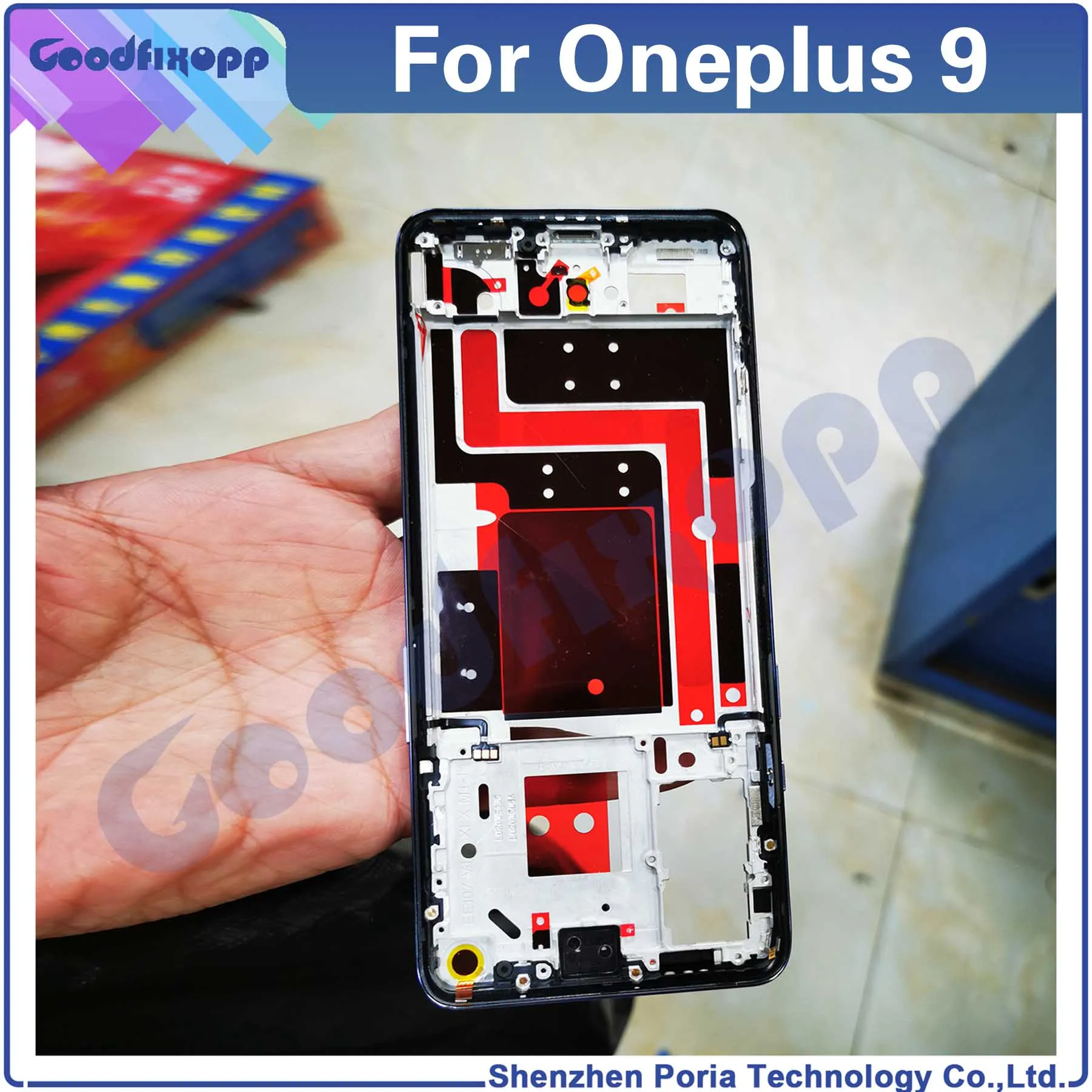 For Oneplus 9 Middle Front Frame LCD Support Mid Faceplate Bezel Cover Case For Oneplus9 Repair Parts Replacement