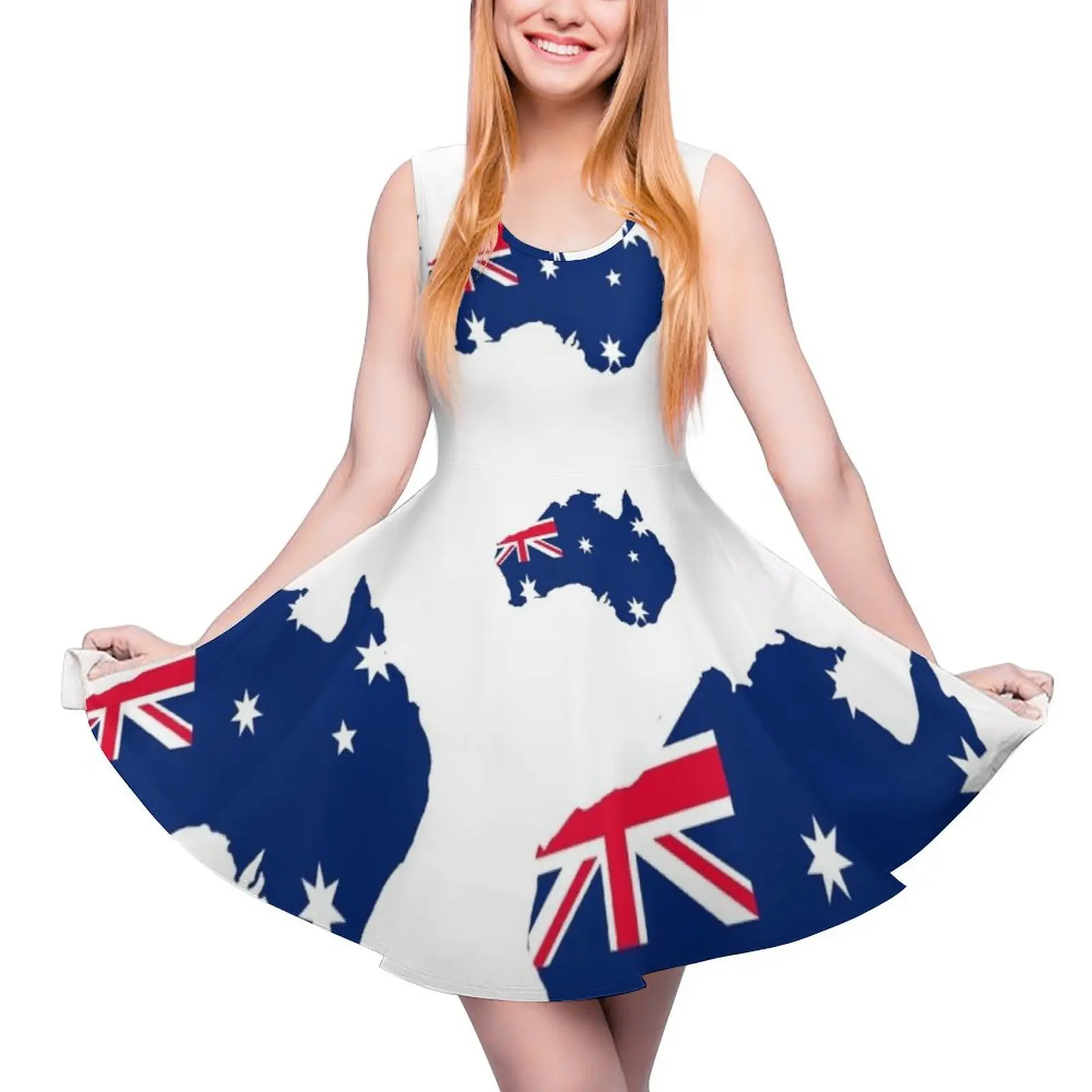 

Australian flag (3) Sleeveless Dress dresses for womens 2024 Women"s summer dress