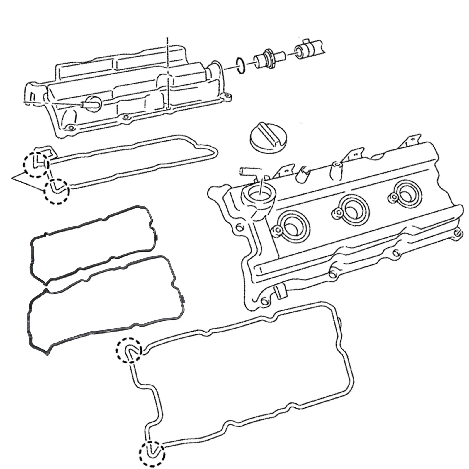 2pcs Car Engines Parts Valve Cover Gasket Accessories For Nissan Frontier 4.0L Maxima 3.5L V6 DOHC 2005 2006 2007-2014 VS50608R